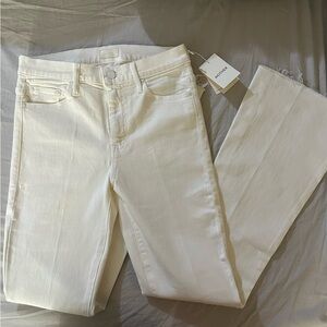 Elegant Cream Flare Jeans